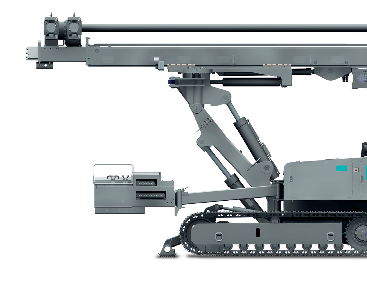 machine-piling-white-background